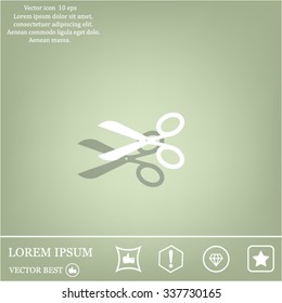 Scissors icon, vector illustration.