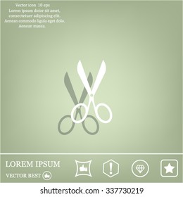 Scissors icon, vector illustration.
