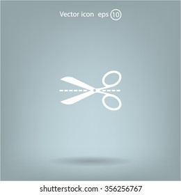 Scissors icon, vector illustration. 