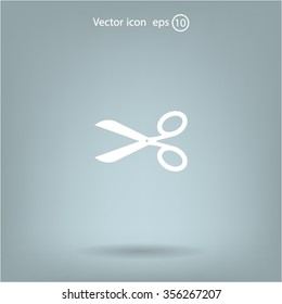 Scissors icon, vector illustration. 