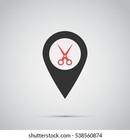 scissors icon. vector illustration