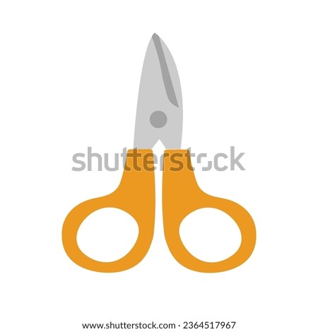 Scissors icon vector illustration, closed scissor clip art isolated on white background