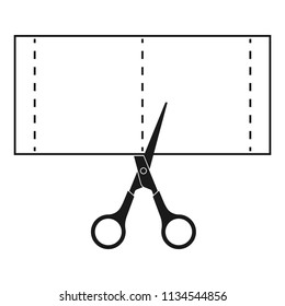 Scissors icon vector illustration. Cut concept with open scissors