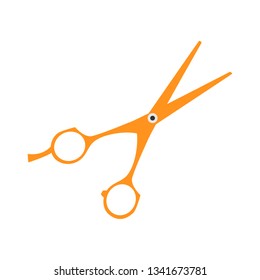 Scissors icon vector illustration. Cut symbol with open scissors .