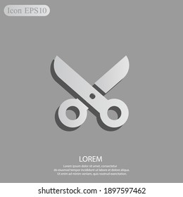 scissors icon. Vector illustration EPS 10.