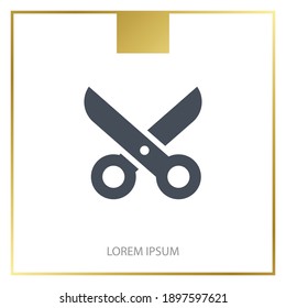 scissors icon. Vector illustration EPS 10.
