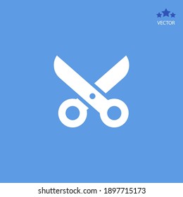 icono tijeras. Ilustración del vector EPS 10.