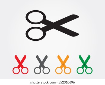 scissors, icon, vector illustration eps10