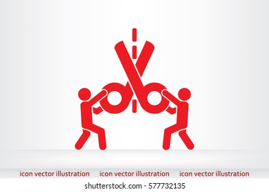 Scissors icon vector illustration eps10. Isolated badge for website or app - stock infographics.