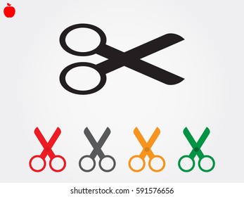 scissors, icon, vector illustration eps10