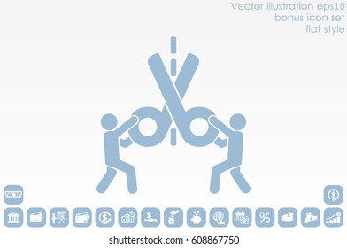 Scissors icon vector illustration eps10. Isolated badge for website or app - stock infographics