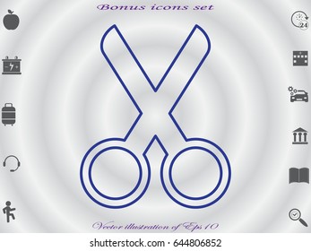 scissors, icon, vector illustration eps10