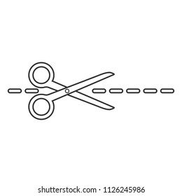 Scissors icon. Vector illustration, flat design.
