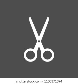 Scissors icon. Vector illustration, flat design.