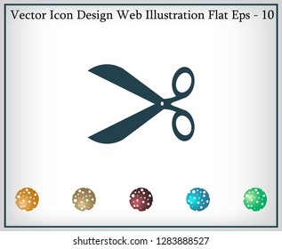 Scissors icon, vector illustration. Flat design style