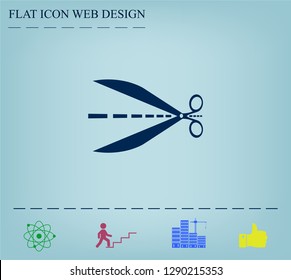 Scissors icon, vector illustration. Flat design style