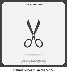 Scissors icon, vector illustration. Flat design style