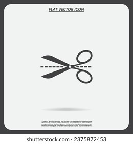 Scissors icon, vector illustration. Flat design style