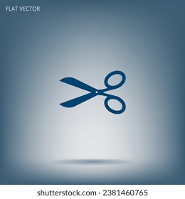 Scissors icon, vector illustration. Flat design style