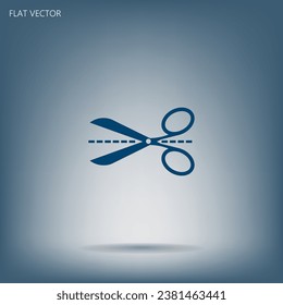 Scissors icon, vector illustration. Flat design style