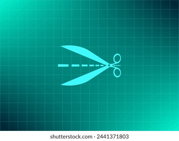 Scissors icon, vector illustration. Flat design style