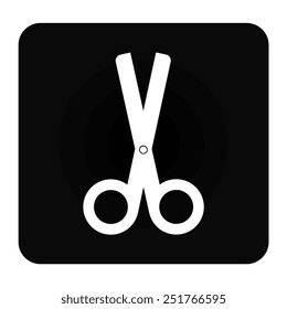 Scissors icon, vector illustration. Flat design style