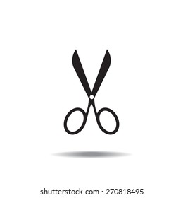 Scissors icon, vector illustration. Flat design style