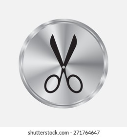 Scissors icon, vector illustration. Flat design style