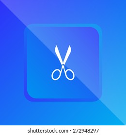 Scissors icon, vector illustration. Flat design style