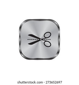 Scissors icon, vector illustration. Flat design style