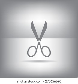 Scissors icon, vector illustration. Flat design style