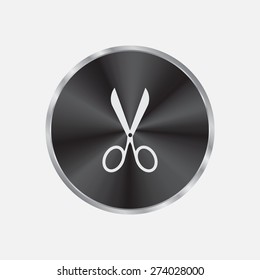 Scissors icon, vector illustration. Flat design style