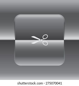 Scissors icon, vector illustration. Flat design style