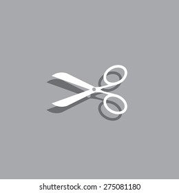 Scissors icon, vector illustration. Flat design style