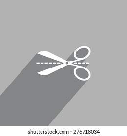 Scissors icon, vector illustration. Flat design style
