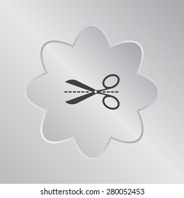 Scissors icon, vector illustration. Flat design style