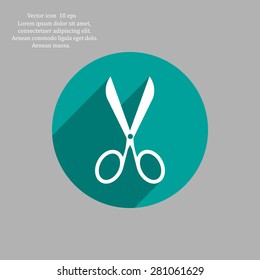 Scissors icon, vector illustration. Flat design style