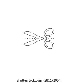 Scissors icon, vector illustration. Flat design style