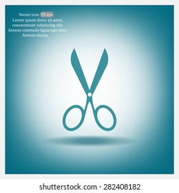 Scissors icon, vector illustration. Flat design style