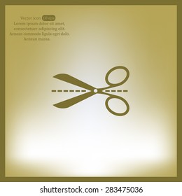 Scissors icon, vector illustration. Flat design style