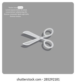 Scissors icon, vector illustration. Flat design style