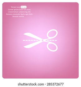 Scissors icon, vector illustration. Flat design style