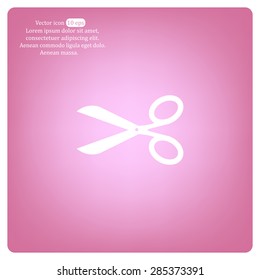 Scissors icon, vector illustration. Flat design style