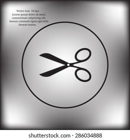 Scissors icon, vector illustration. Flat design style