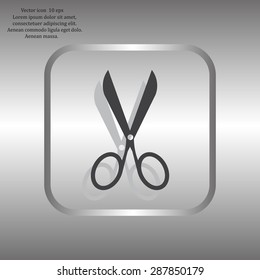 Scissors icon, vector illustration. Flat design style