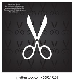 Scissors icon, vector illustration. Flat design style