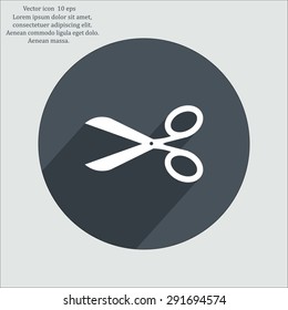 Scissors icon, vector illustration. Flat design style