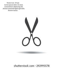 Scissors icon, vector illustration. Flat design style