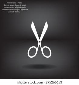 Scissors icon, vector illustration. Flat design style