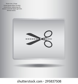 Scissors icon, vector illustration. Flat design style